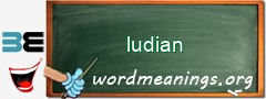 WordMeaning blackboard for ludian